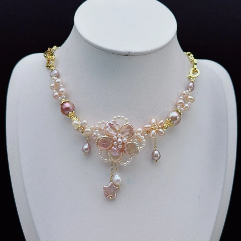 26B179 Handmade Premium Quality Freshwater Baroque Pearl Bracelet 2in1 - Picture 6 of 10
